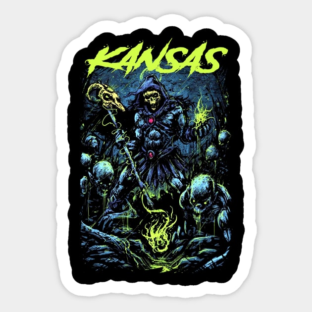 KANSAS BAND MERCHANDISE Sticker by Rons Frogss